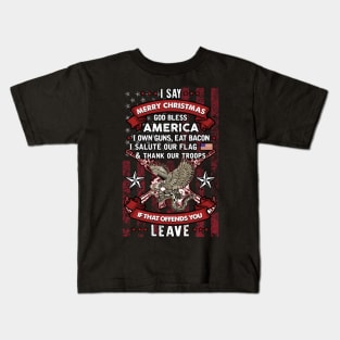 Merry Christmas America Kids T-Shirt